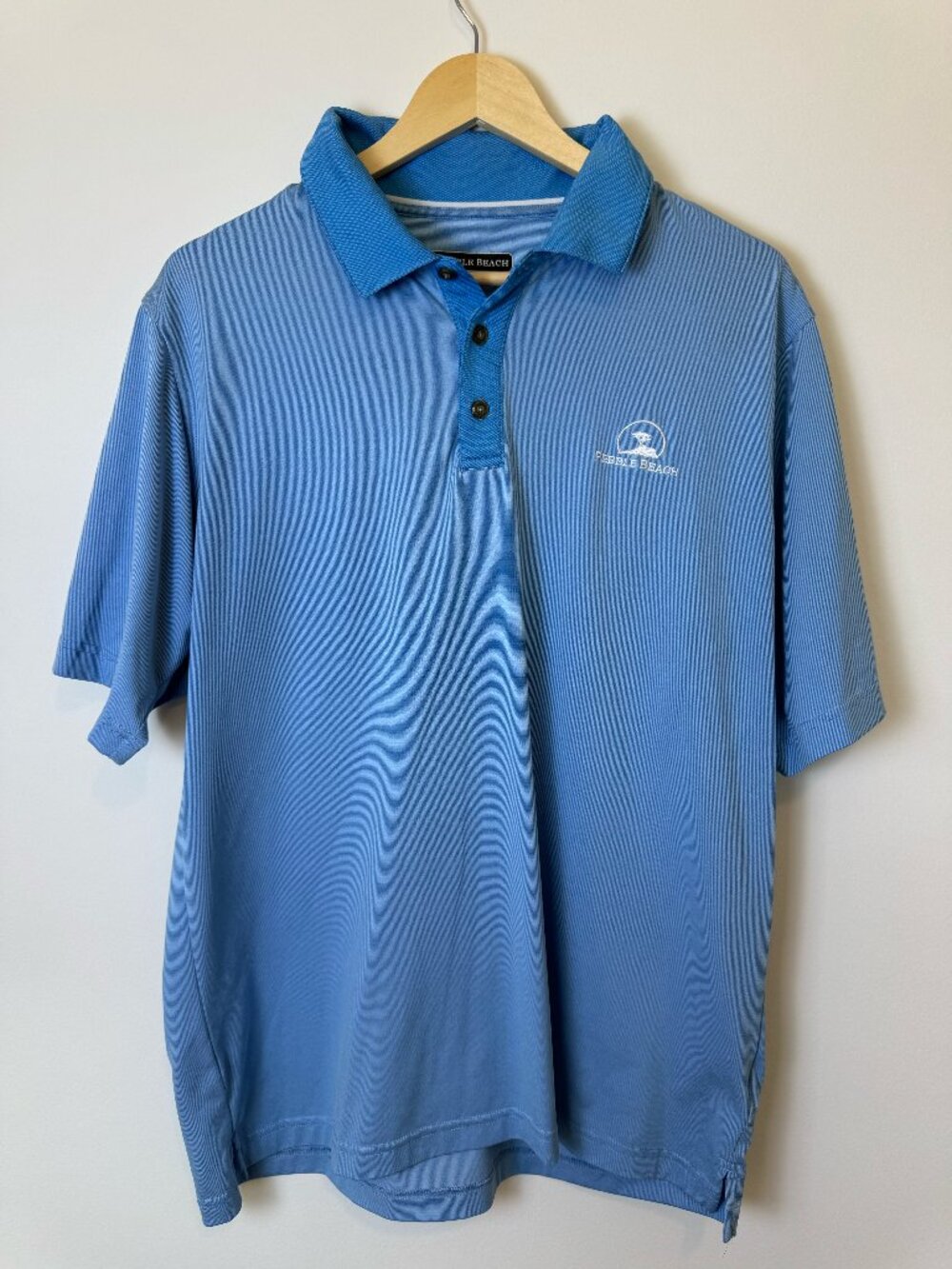 Pebble Beach Performance Golf Polo Men’s Large Blue Short Sleeve